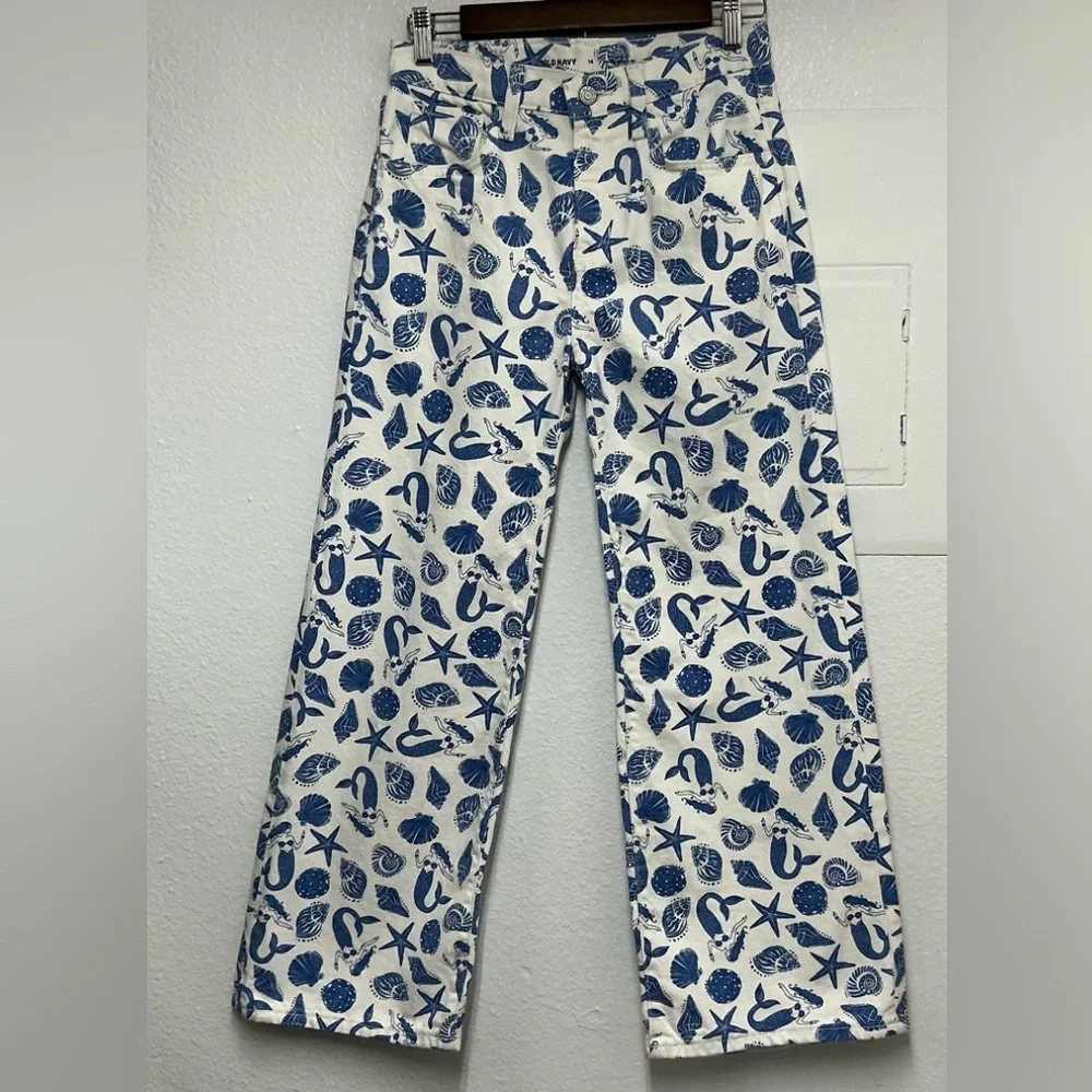 Old Navy High-Waisted Baggy Wide-Leg Girl Jeans size 14 R